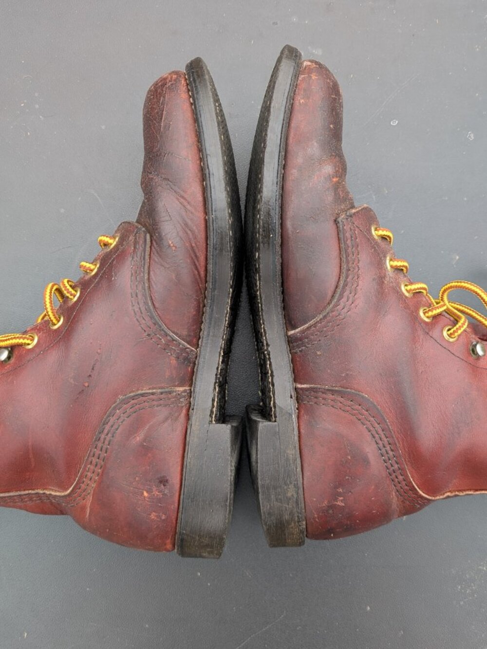 Vintage Red Wing 957 Leather Work Boots Mens Brown Lace Up Ankle Boots US9 - Picture 4 of 9